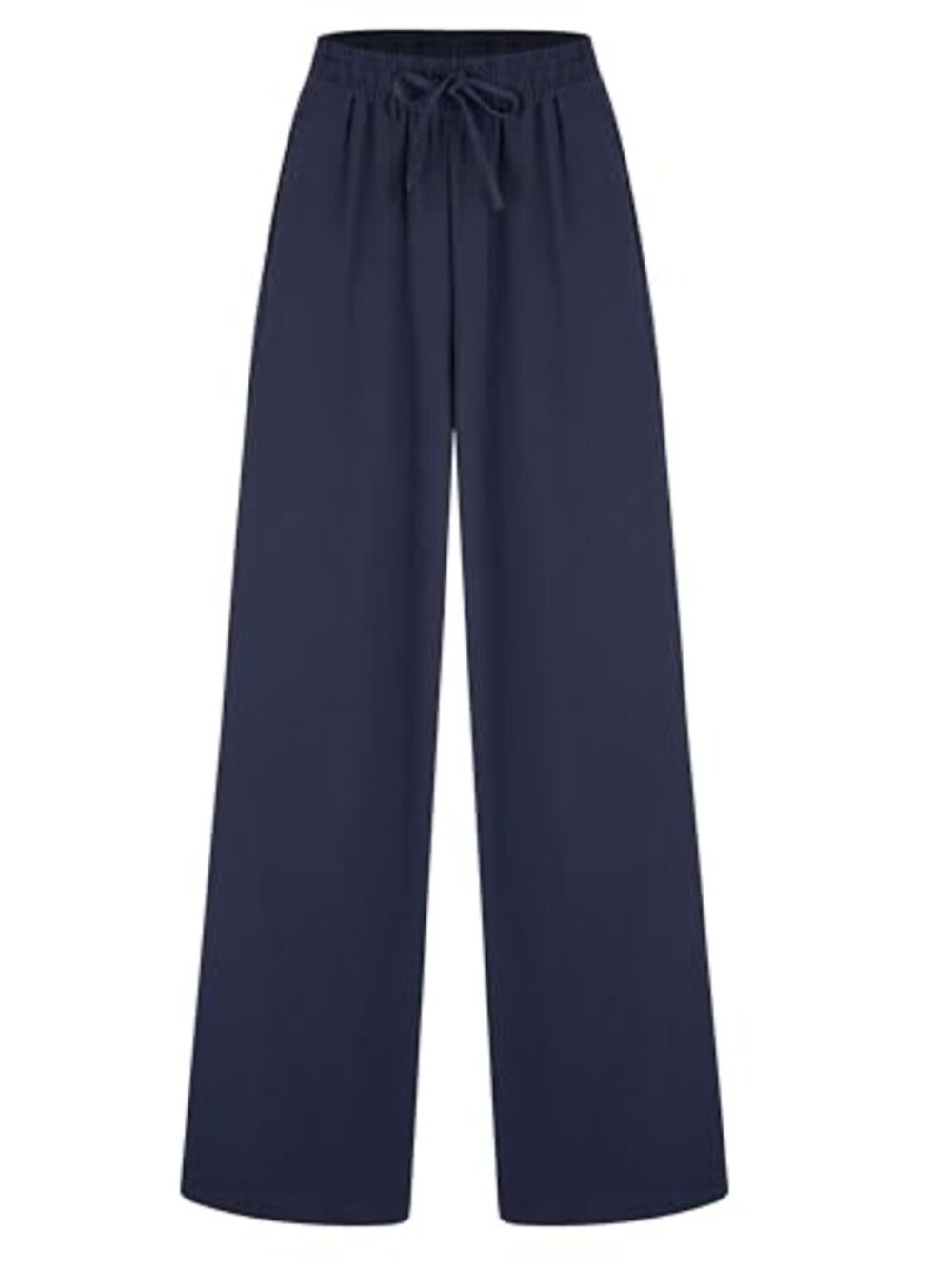 Womens High Waist Wide Leg Palazzo Lounge Pants with Drawstring